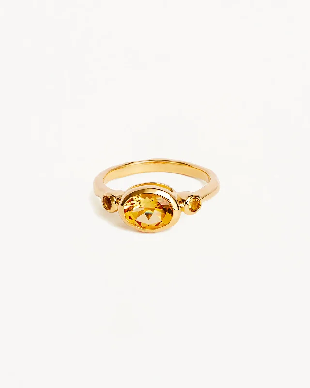 18k Gold Vermeil Radiant Soul Ring - Sun