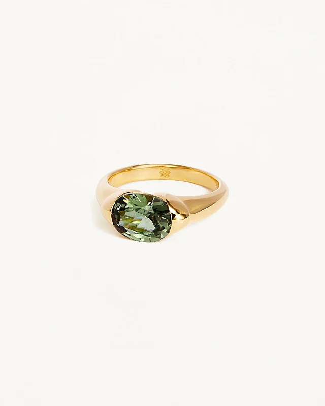 18k Gold Vermeil Sacred Jewel Ring - Forest