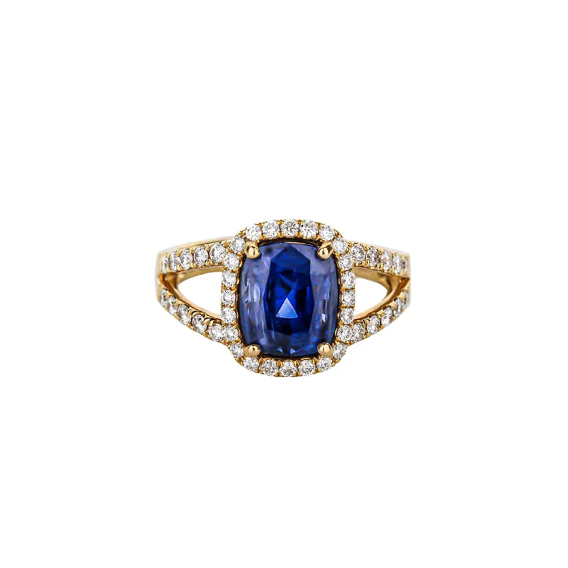 gold choker necklace simple 18K Rose Gold Cushion-Cut Blue Sapphire Split-Shank Ring gold choker necklace simple 18K Rose Gold Cushion-Cut Blue Sapphire Split-Shank Ring