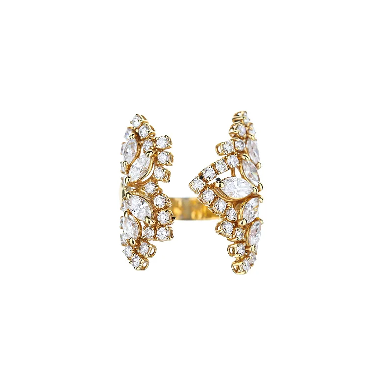 thin gold wedding band women 18K Rose Gold Marquise And Round Diamond Open Lace Ring thin gold wedding band women 18K Rose Gold Marquise And Round Diamond Open Lace Ring