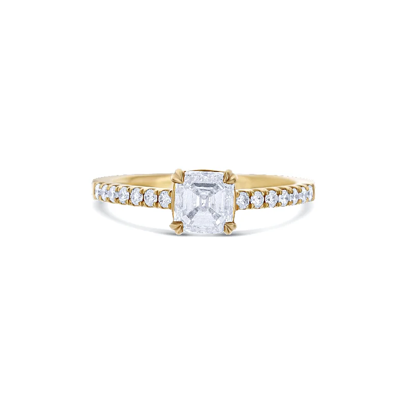 handcrafted raw crystal pendant 18K Rose Gold Ring With And 1.00 Carat Ascher Cut Center Diamond handcrafted raw crystal pendant 18K Rose Gold Ring With And 1.00 Carat Ascher Cut Center Diamond