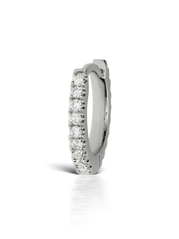 tiny star constellation bracelet 6.5mm Diamond Single Row Eternity White Gold Single Hoop Earring tiny star constellation bracelet 6.5mm Diamond Single Row Eternity White Gold Single Hoop Earring