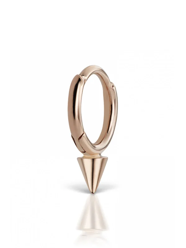 adjustable braided rope ring 6.5mm Non-Rotating Spike Rose Gold Single Hoop Earring adjustable braided rope ring 6.5mm Non-Rotating Spike Rose Gold Single Hoop Earring