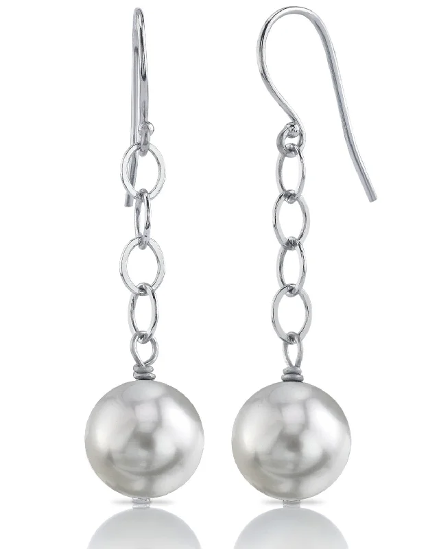 elegant pearl necklace with diamonds 14K Gold 8.5-9.0mm Japanese Akoya Round Pearl Dangling Tincup Earrings - AAA Quality elegant pearl necklace with diamonds 14K Gold 8.5-9.0mm Japanese Akoya Round Pearl Dangling Tincup Earrings - AAA Quality