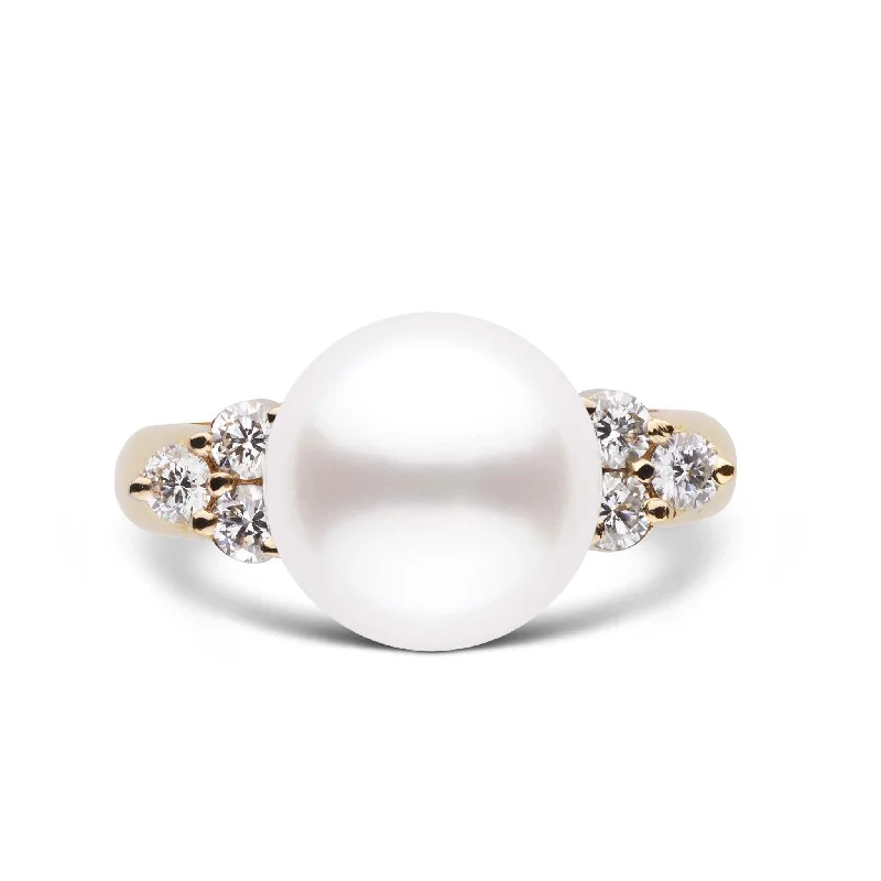 gemstone stacking rings colorful Always Collection 10.0-11.0 mm White South Sea Pearl Ring