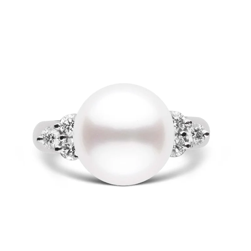 sterling silver infinity bracelet Always Collection 11.0-12.0 mm White South Sea Pearl Ring