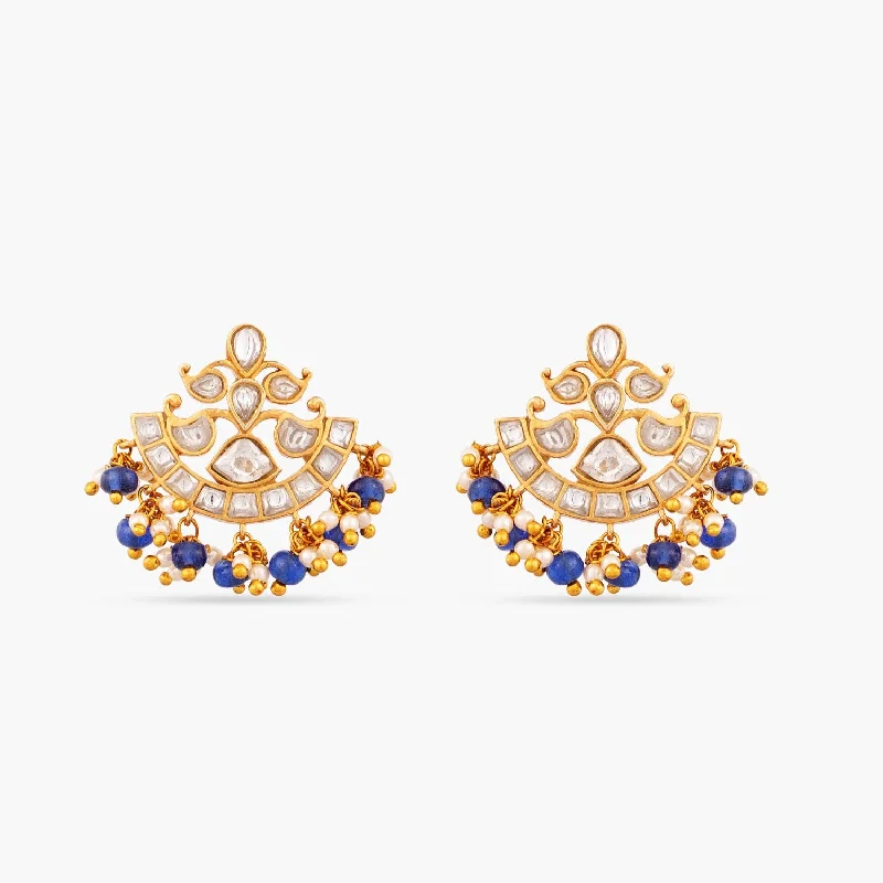 handcrafted filigree ring silver Anupa Jadau Silver Earrings