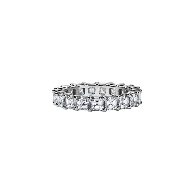 Asscher Cut Eternity Band 4.12ct