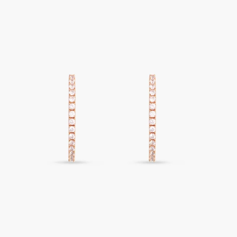 hypoallergenic earrings for sensitive ears Aurora Arc CZ Silver Hoop Earrings
