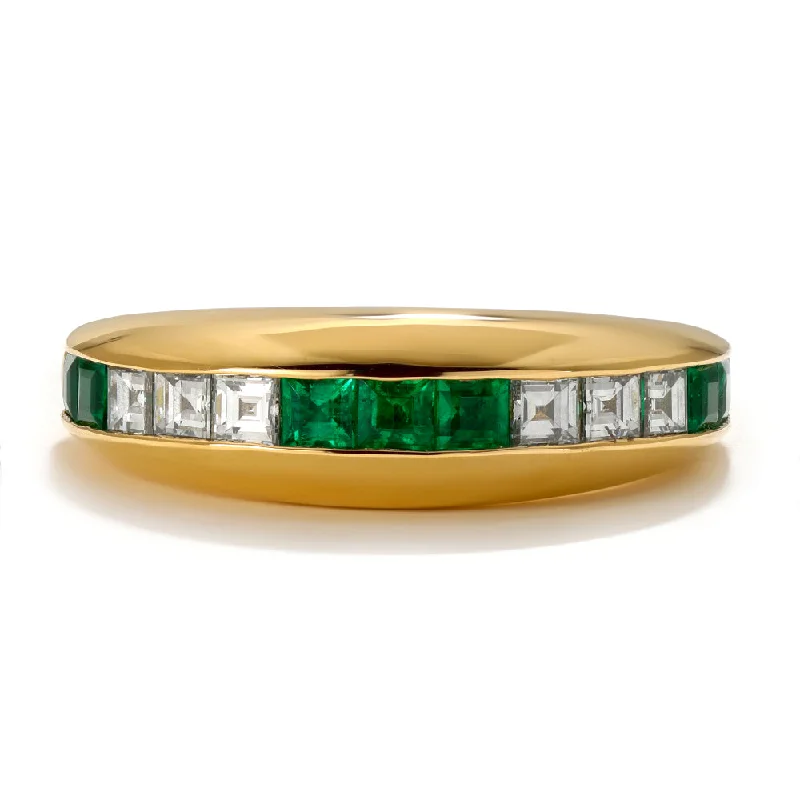vintage art deco sapphire ring Aurora Emerald Ring
