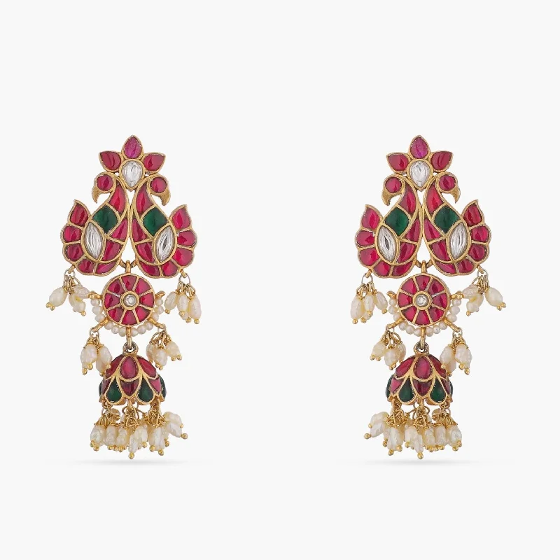 round-cut blue sapphire earrings Barkha Kempu Silver Earrings