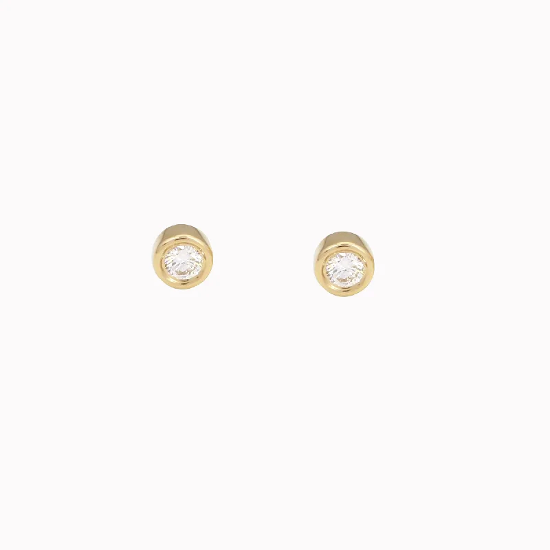 Bezel Set Diamond Studs