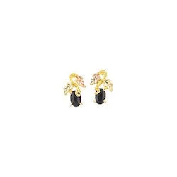 Black Hills Gold Onyx Earrings