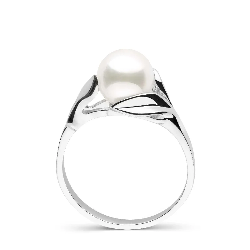 dainty heart charm necklace Blossom Collection Akoya Pearl Ring