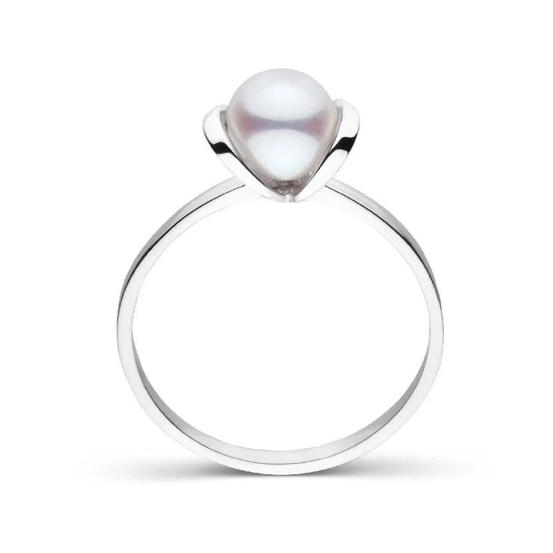 rose gold bar bracelet personalized Bonita Collection Akoya Pearl Ring