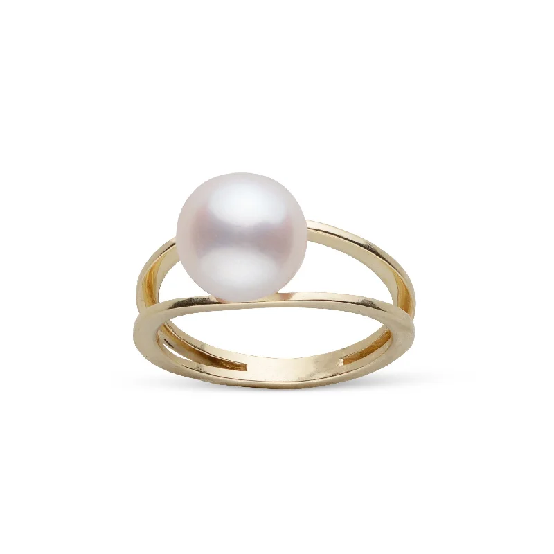 celestial meteor shower earrings Bridge Collection 8.5-9.0 mm Akoya Pearl Ring