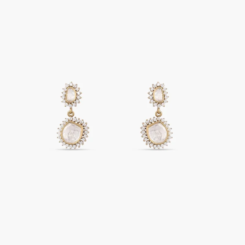 gold wedding band for men Brilliance Moissanite Silver Drop Earrings
