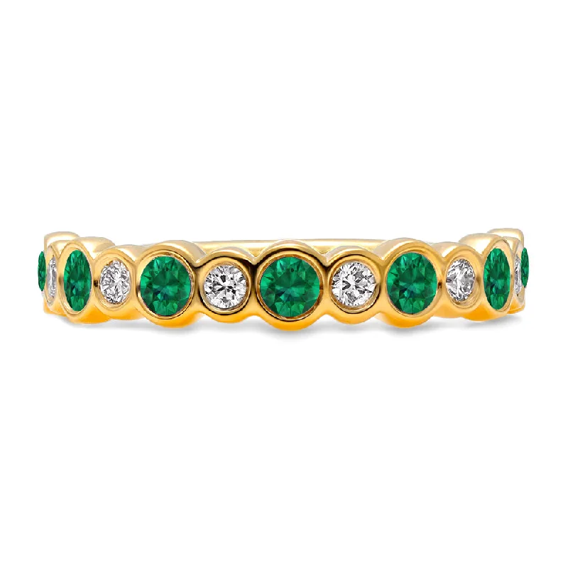 braided gold chain bracelet Bubbly Emerald and Diamond Ring