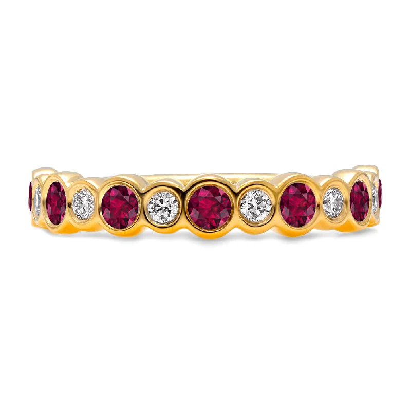 star-shaped cartilage stud earrings Bubbly Ruby and Diamond Ring