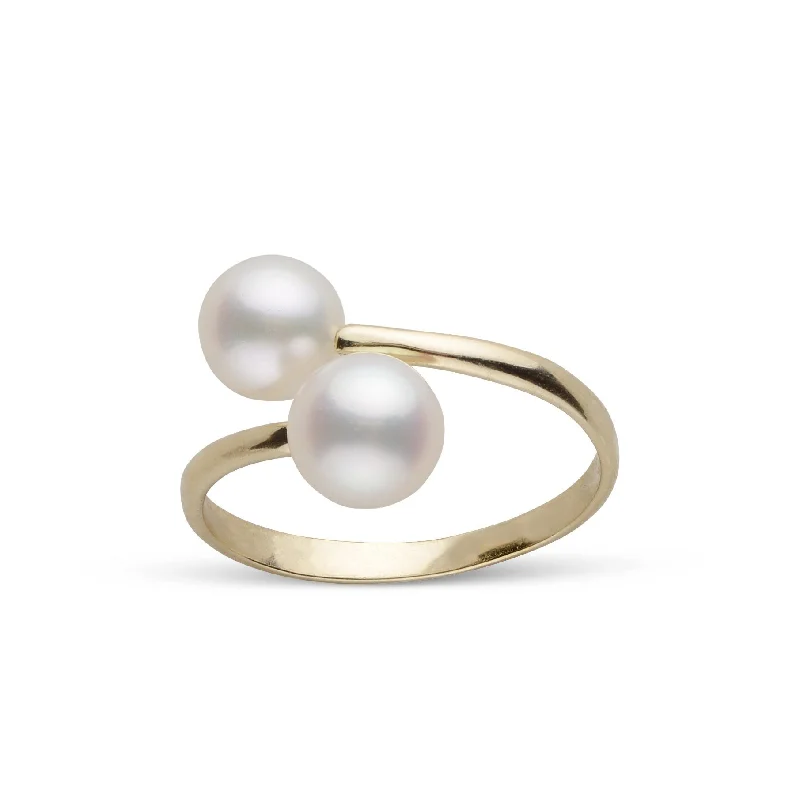 handmade resin flower earrings Bypass Collection 6.5-7.0 mm Freshadama Pearl Ring