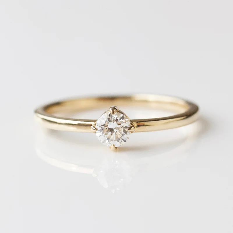 Camille Brilliant Cut Solitaire Diamond Ring