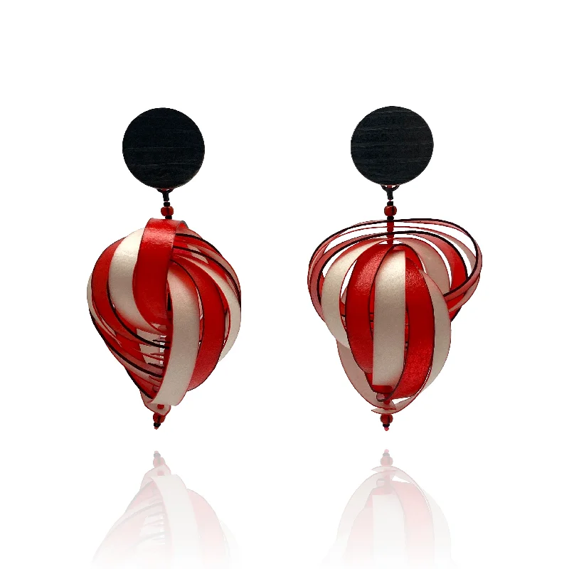 Christine Demmel  - Candy Cane Earrings