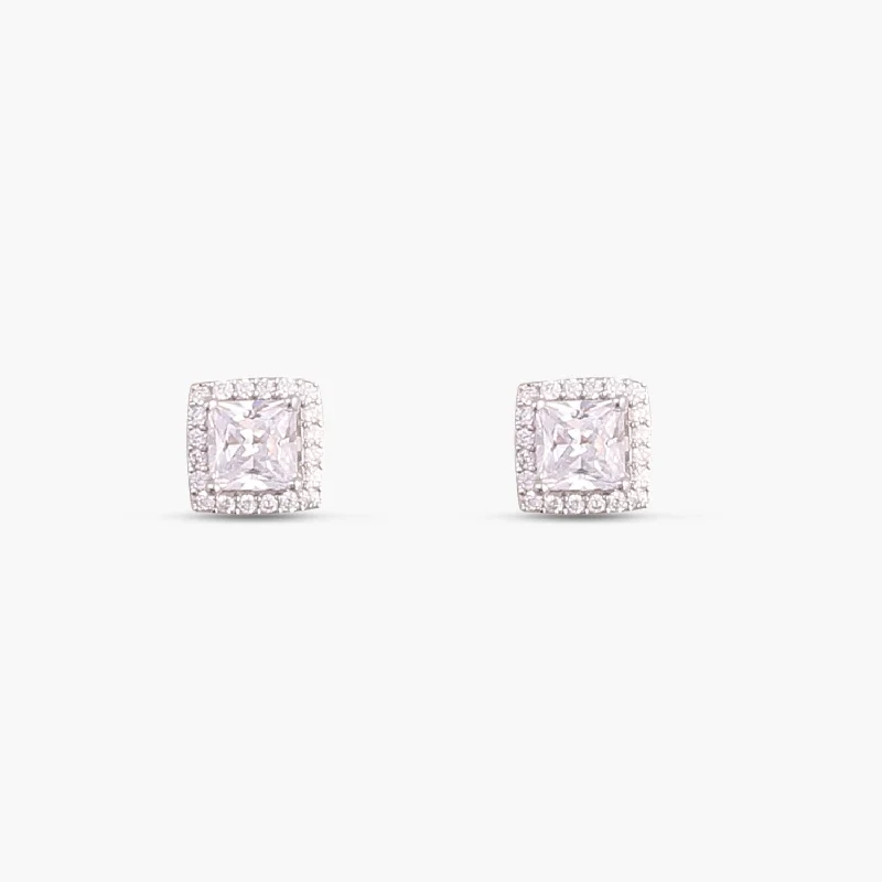 celestial orbit ring set Classic Princess Cut CZ Solitaire and Halo Ear jacket Silver Stud Earrings celestial orbit ring set Classic Princess Cut CZ Solitaire and Halo Ear jacket Silver Stud Earrings