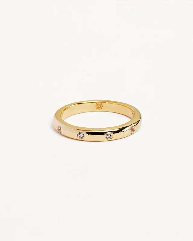 14k Solid Gold Cosmic Lab-Grown Diamond Ring