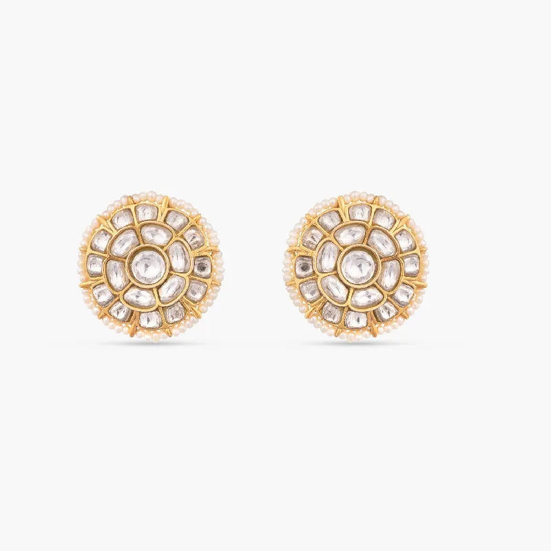 elegant drop earrings wedding Dahiana Jadau Silver Earrings