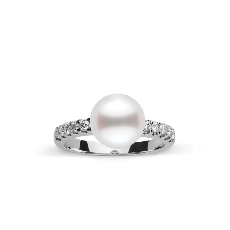 dainty opal nose ring Decade Collection 9.0-10.0 mm White South Sea Pearl and Diamond Ring dainty opal nose ring Decade Collection 9.0-10.0 mm White South Sea Pearl and Diamond Ring