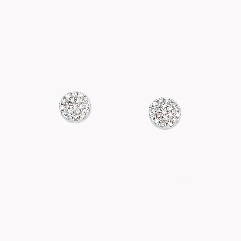 Pavé Diamond Disc Studs