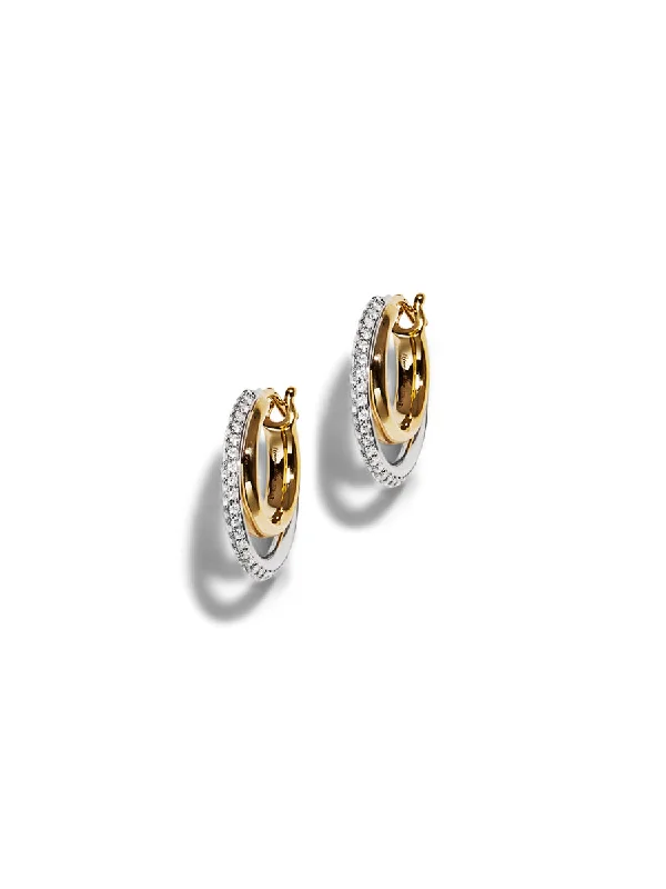 rose gold infinity bracelet Diamond Hula Hoop Yellow Gold Earrings