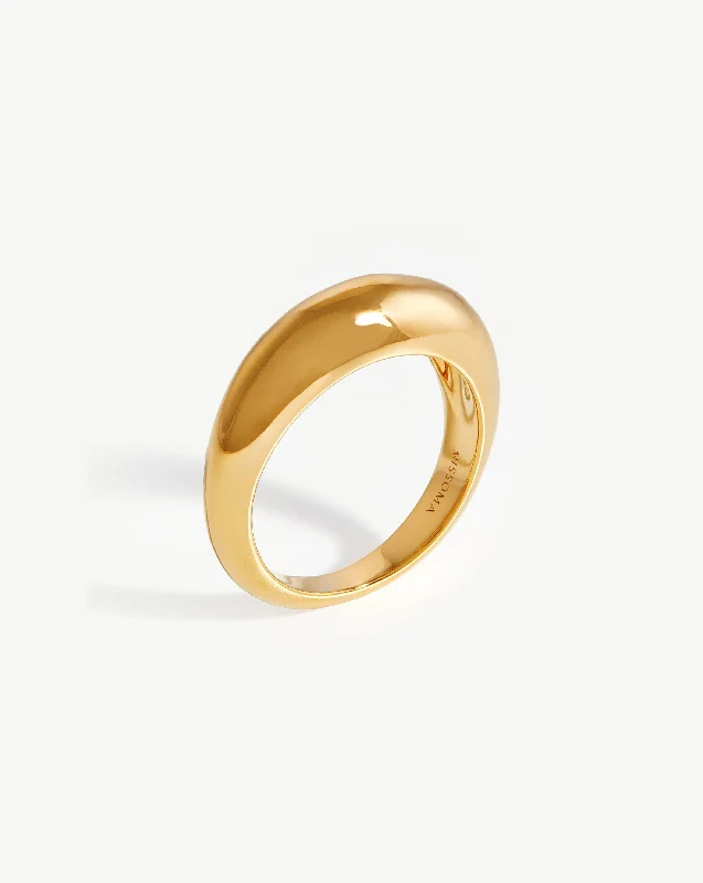 Dome Plain Ring | 18ct Gold Plated