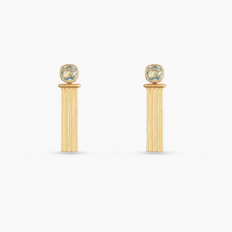 dainty rose gold chain bracelet Dune Gold plated Silver Drop Earrings