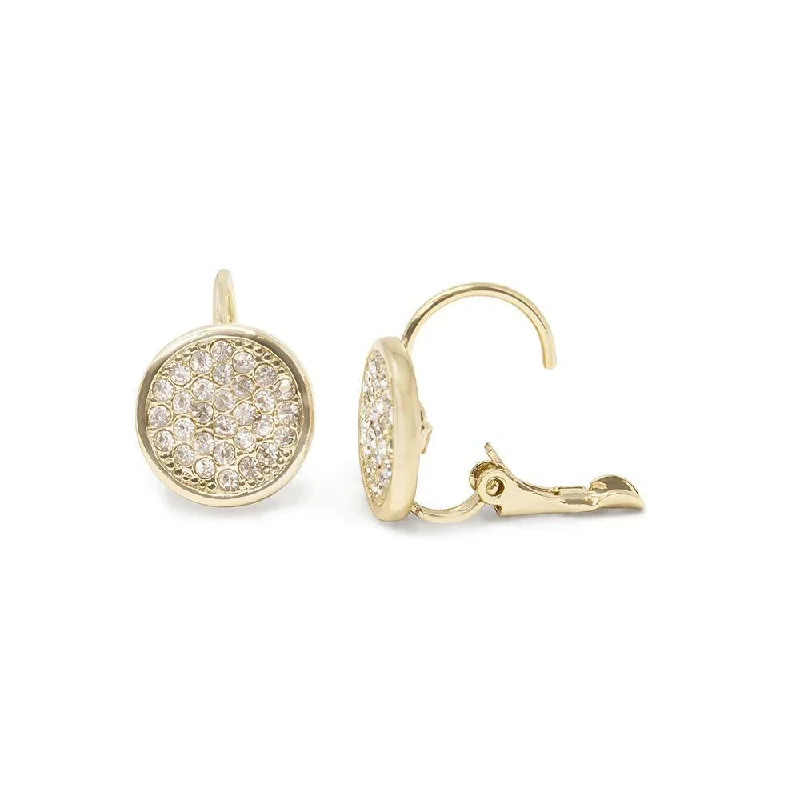 Earrings Round Pave