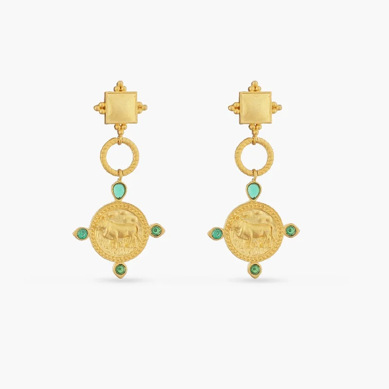 celestial lunar eclipse pendant Emerald Taurus Zodiac Gold Plated Silver Drop Earrings celestial lunar eclipse pendant Emerald Taurus Zodiac Gold Plated Silver Drop Earrings
