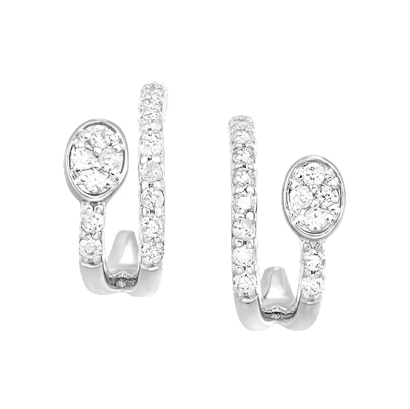 small diamond cross pendant 10K Gold and Diamond Double Sided Earrings