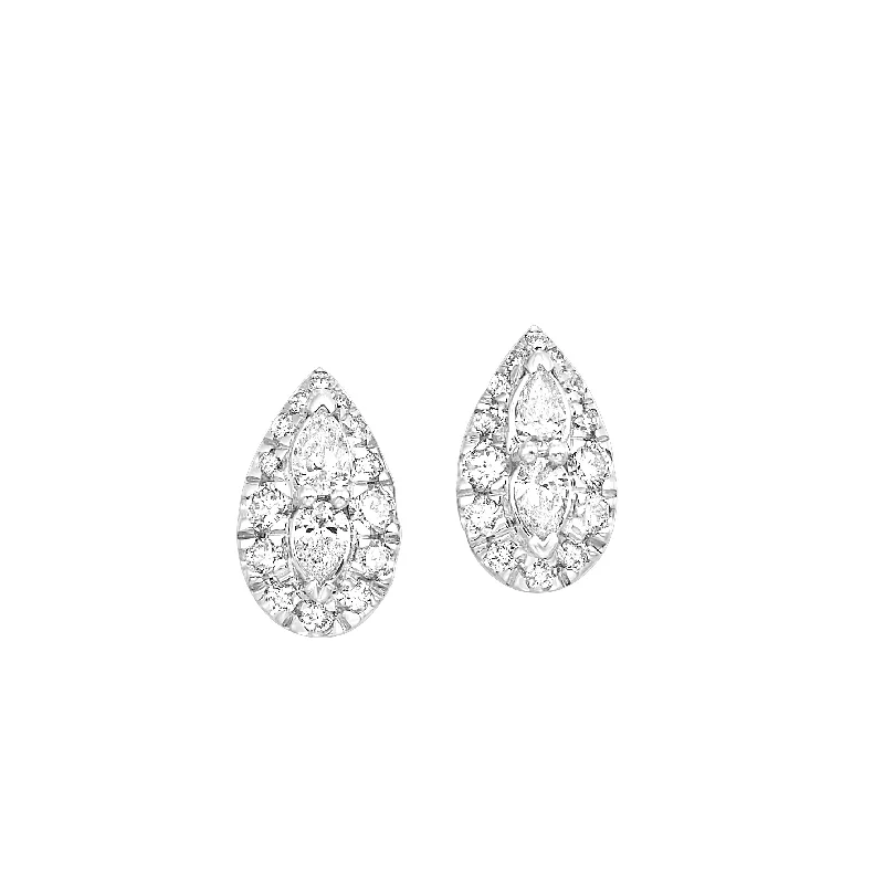 handcrafted gemstone toe ring Sterling Silver Pear Shaped Cluster Diamond Earrings handcrafted gemstone toe ring Sterling Silver Pear Shaped Cluster Diamond Earrings
