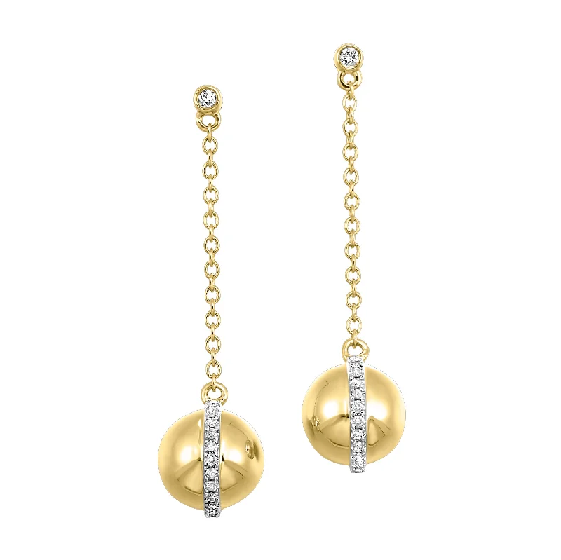 men’s black onyx bracelet Yellow Gold and Diamond Dangle Drop Earrings