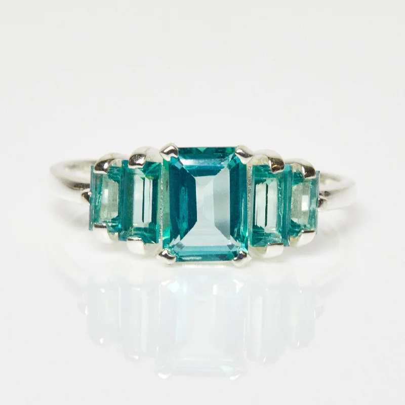 Fern Green Topaz Deco Ring