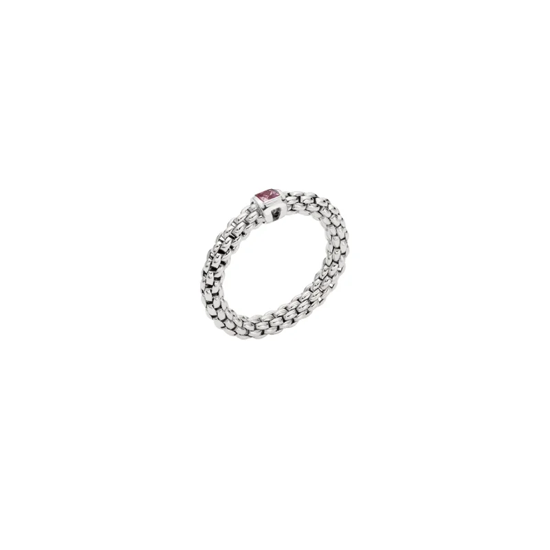 tiny diamond cross necklace Flex'it Ring with A Pink Sapphire