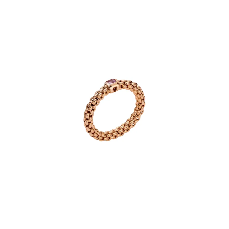 rose gold initial pendant necklace Flex'it Ring with A Pink Sapphire