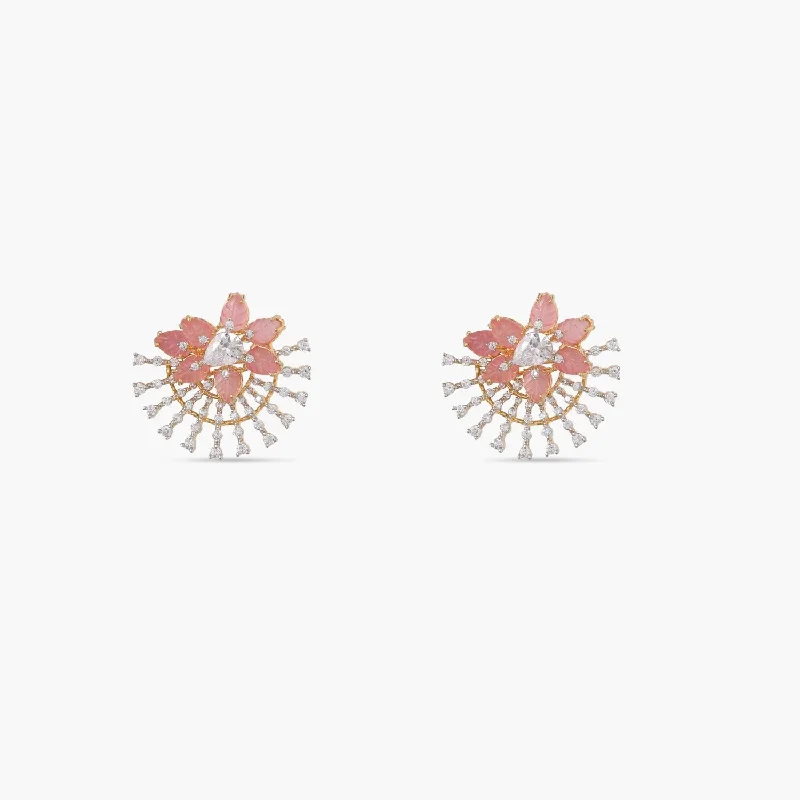 adjustable charm bracelet sterling silver Garden Floral Serenity CZ Silver Stud Earrings