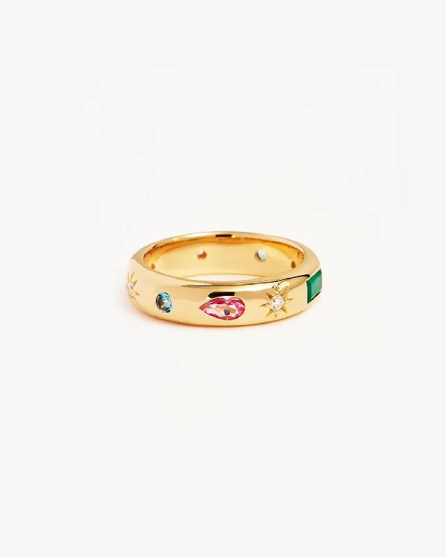 18k Gold Vermeil Connect to the Universe Ring