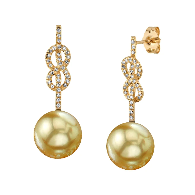 geometric diamond earrings gold Golden South Sea Pearl & Diamond Levana Infinity Earrings geometric diamond earrings gold Golden South Sea Pearl & Diamond Levana Infinity Earrings