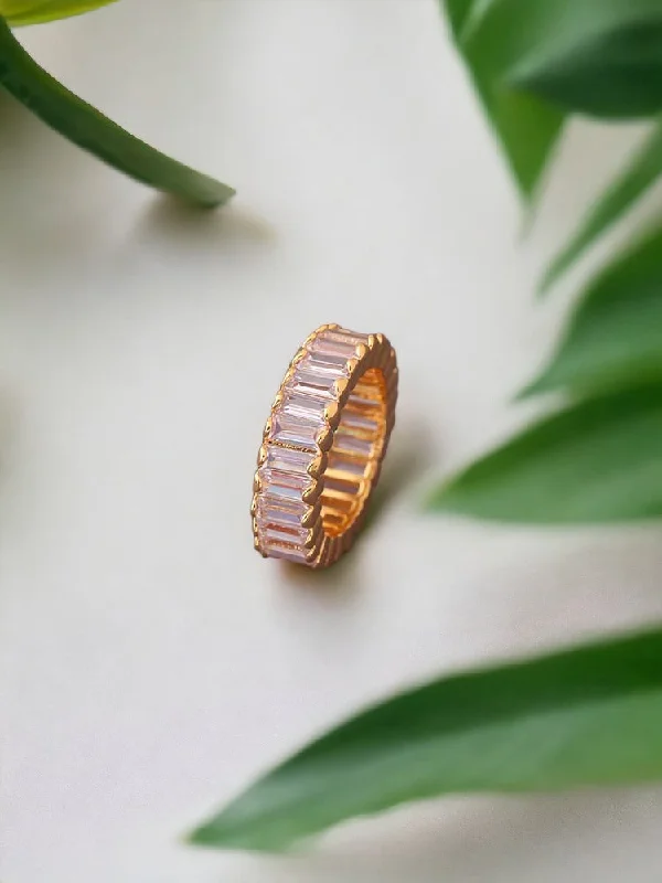 Golden Taniya Zirconia Ring