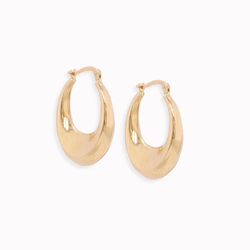 Graduated Puff Hoop Earrings