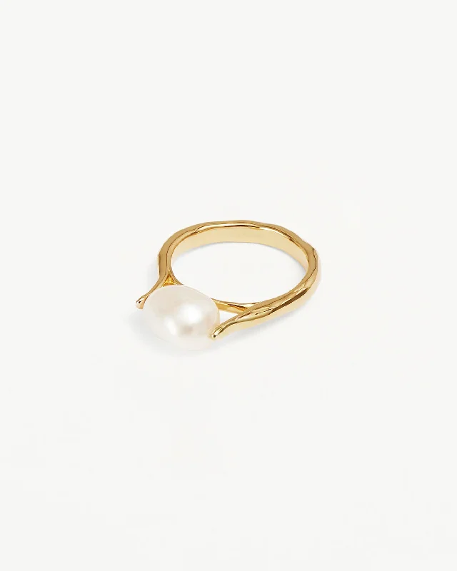 18k Gold Vermeil Harmony Pearl Ring