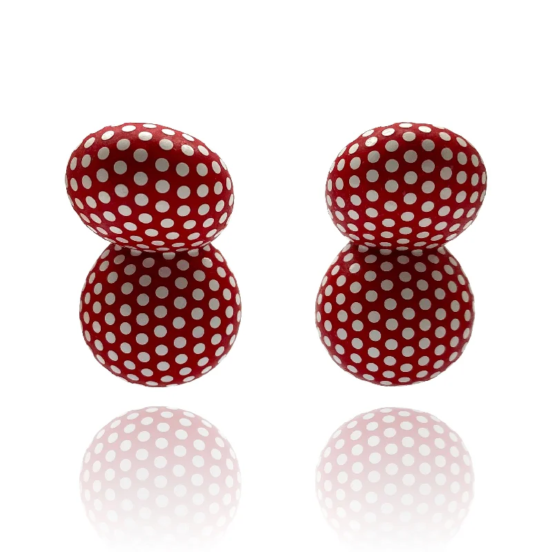 Junmin Bae - Polka Dot Puff Earrings