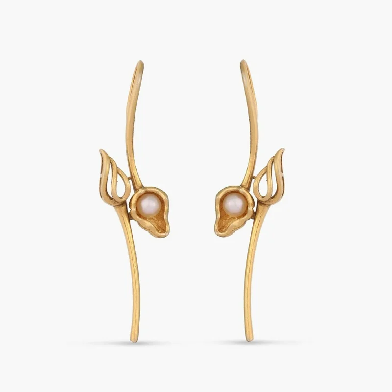 hammered gold disc necklace Kiva Buds Slip-on Silver Earrings
